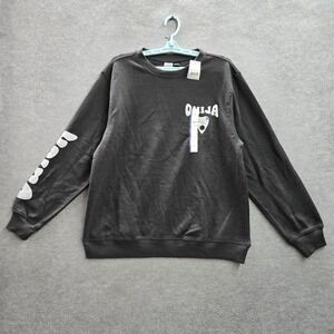 Ouija Women Sweatshirt L Gray Graphic Print Fleece Board Logo NWT